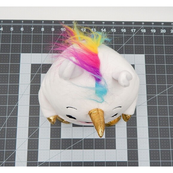 Pikmi Pops Dream The Stretchy Unicorn Plush White Gold Rainbow Stuffed Animal - Picture 5 of 8